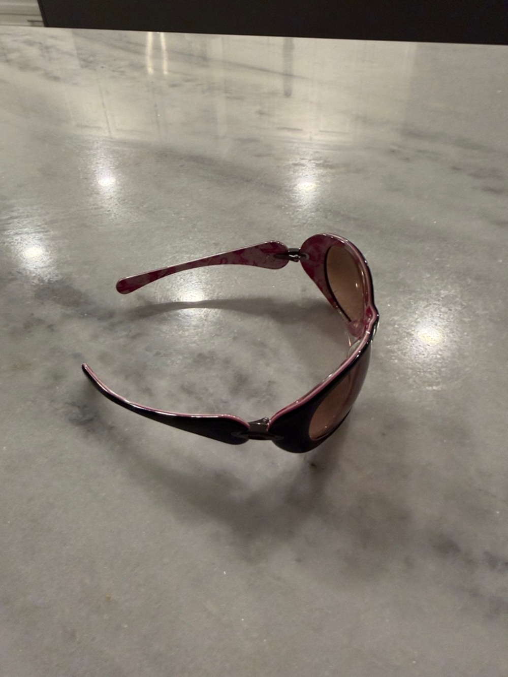 Oakley Women’s Pink and Black Frame Sunglasses with Brown Lenses - Picture 3 of 5